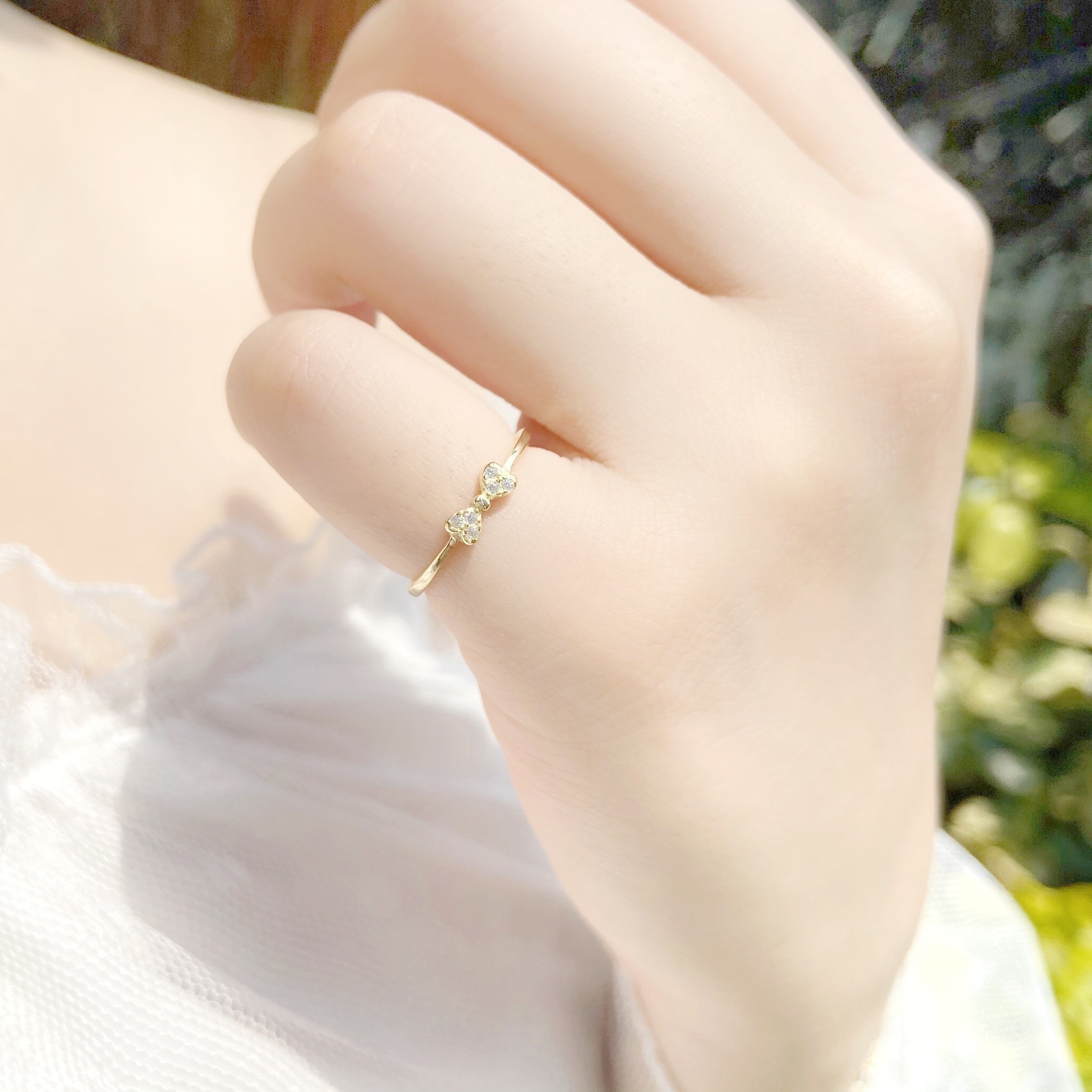 | 925純銀・ 14k金 | 蝴蝶結尾戒| RI0255 |