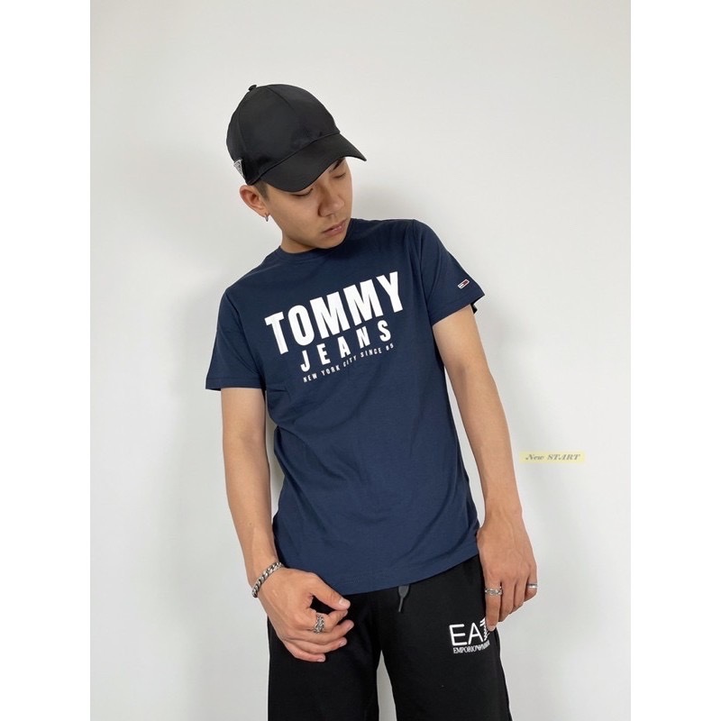 Tommy Jeans 簡約字母 有機棉 短袖T恤 短T
