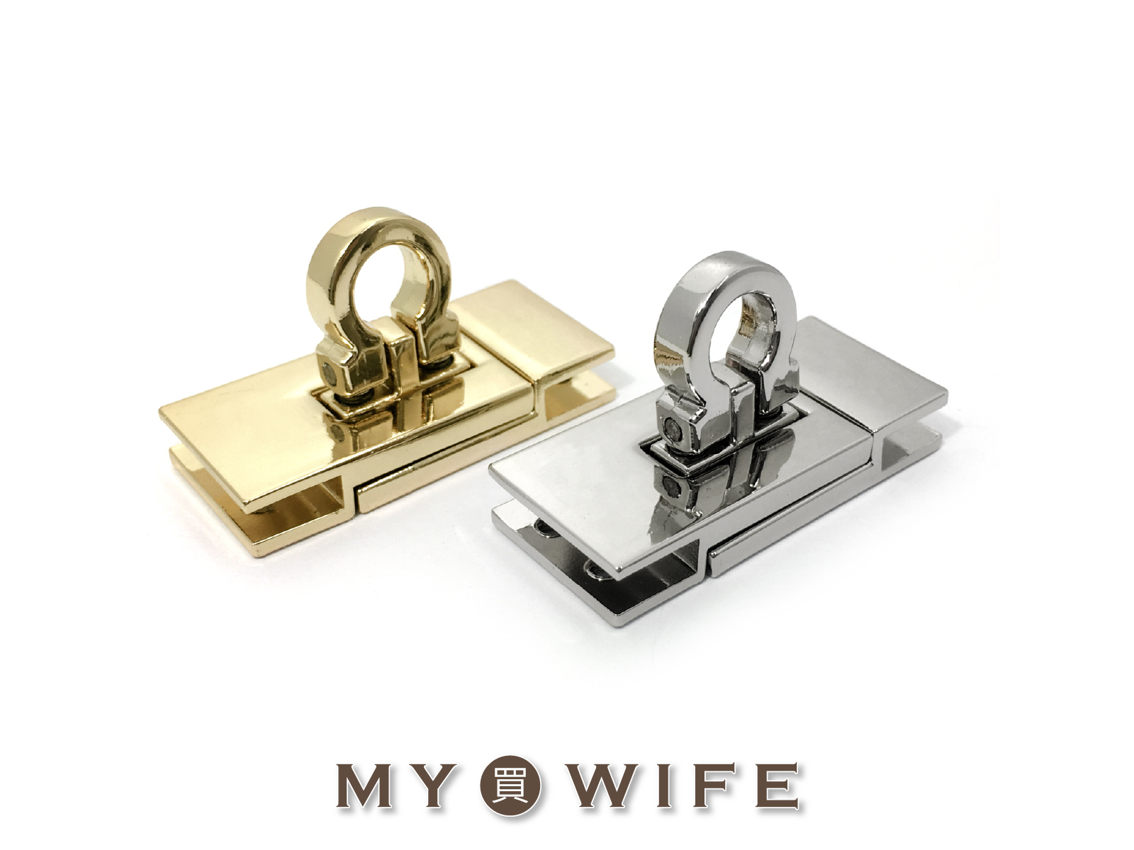 34x15mm合金轉鎖扣_包蓋扣/手環連接_2色【GY-5527】