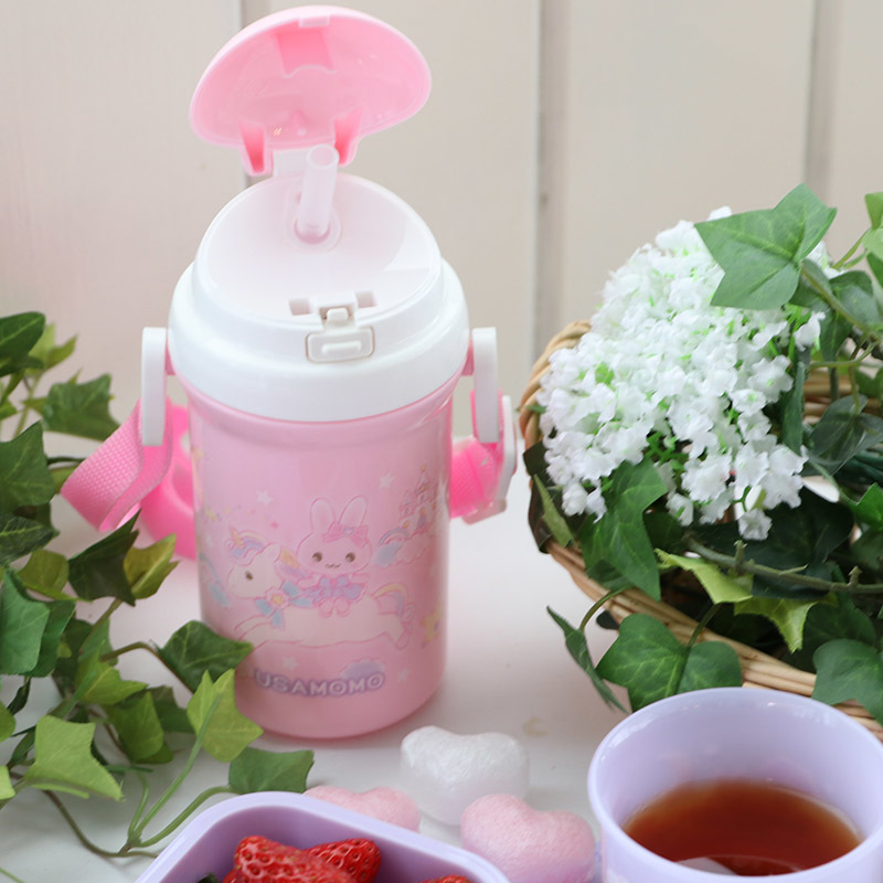 Usamomo 萌兔桃桃  附吸管水壺