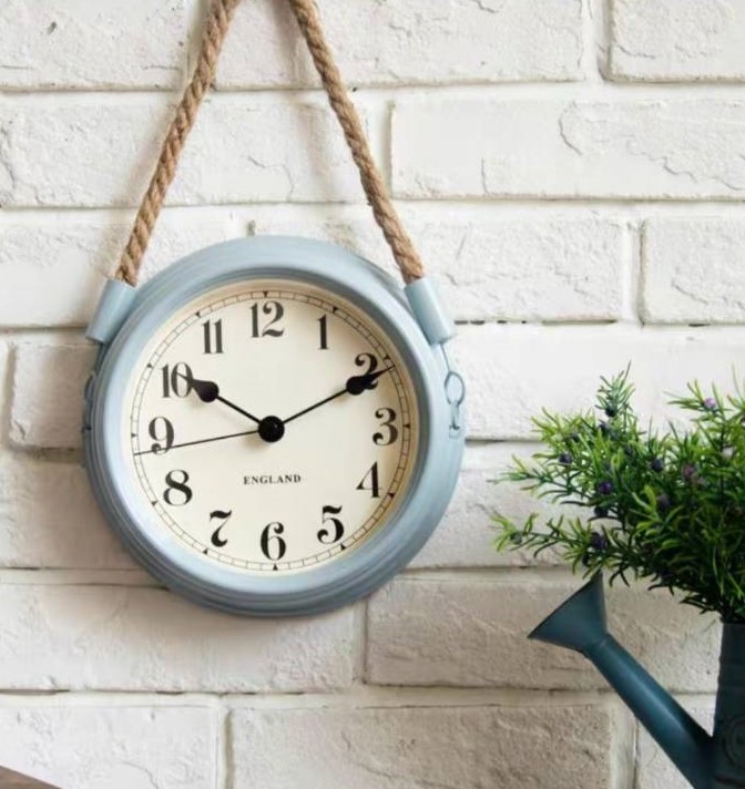 北歐風簡約麻繩掛鐘