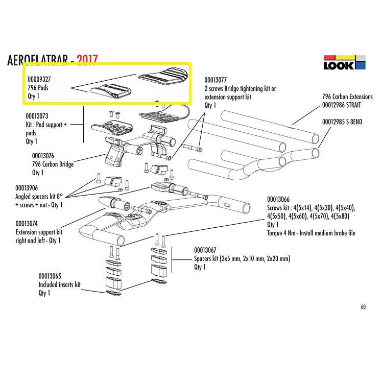 Look Parts Aerobar Pads for 796 #00009327