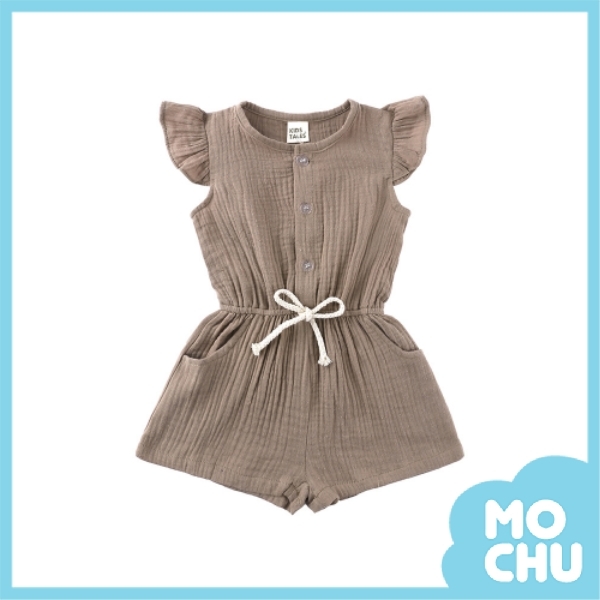 飛袖縮腰抽繩連身褲(六色)