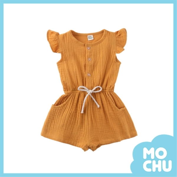 飛袖縮腰抽繩連身褲(六色)