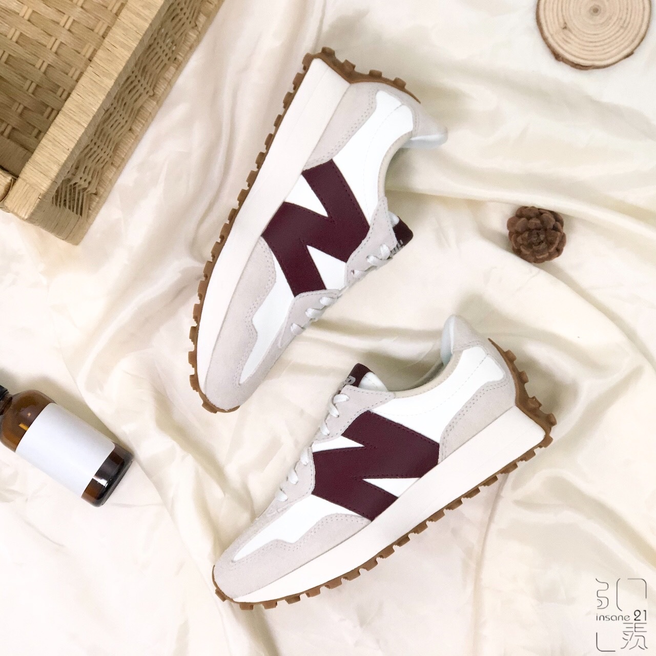 NEW BALANCE 327 復古 休閒鞋 皮革 白酒紅 焦糖底 WS327KA