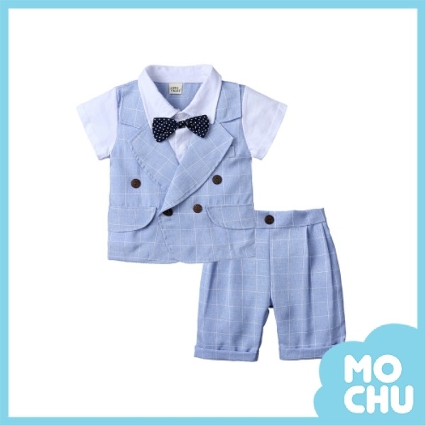 假兩件格紋套裝(兩色)