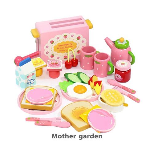 Mother Garden木製家家酒玩具第一品牌 早餐-美味麵包機組
