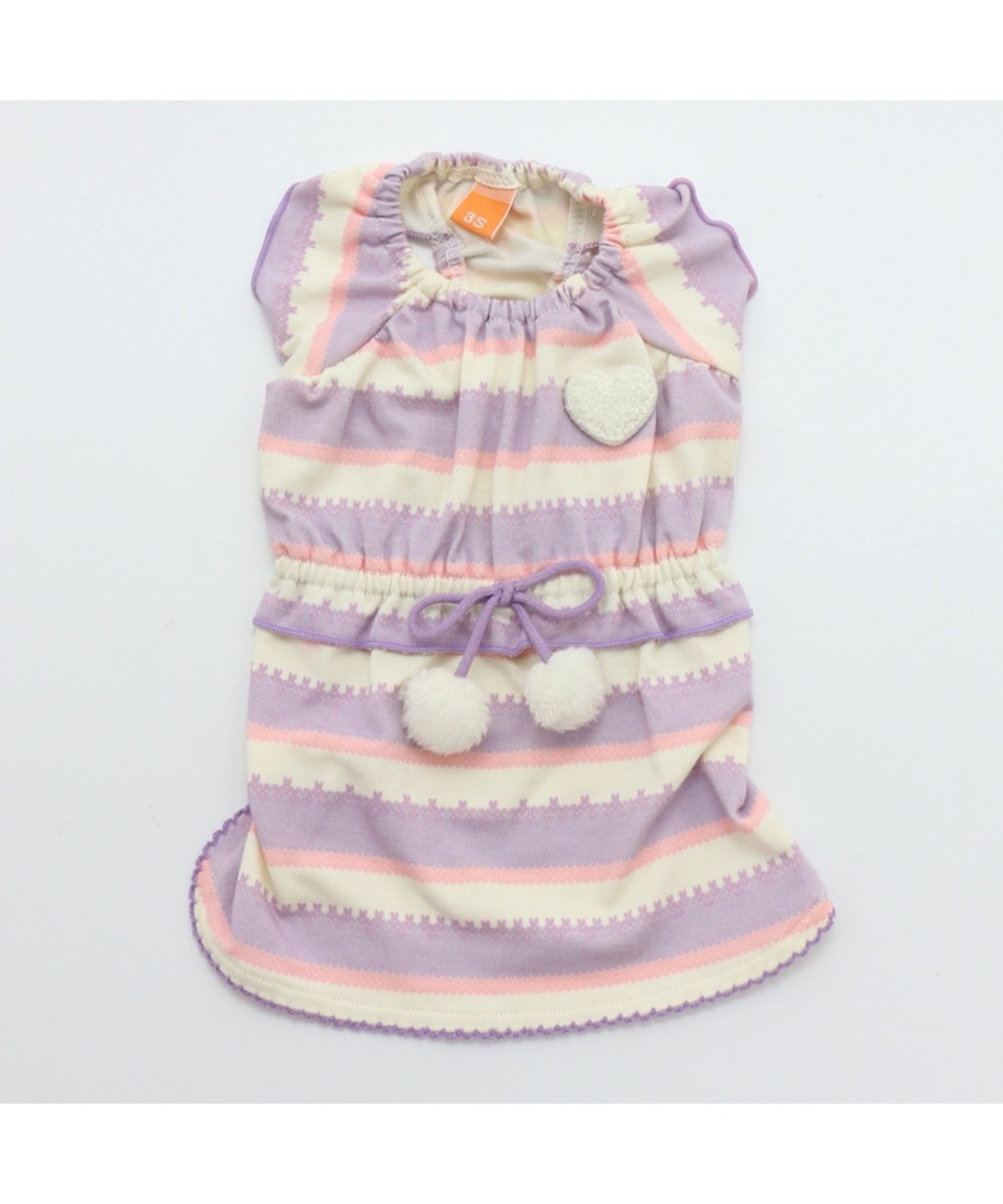 【PET PARADISE】 寵物衣服-橫條紋洋裝 紫 4S