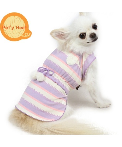 【PET PARADISE】 寵物衣服-橫條紋洋裝 紫 3S
