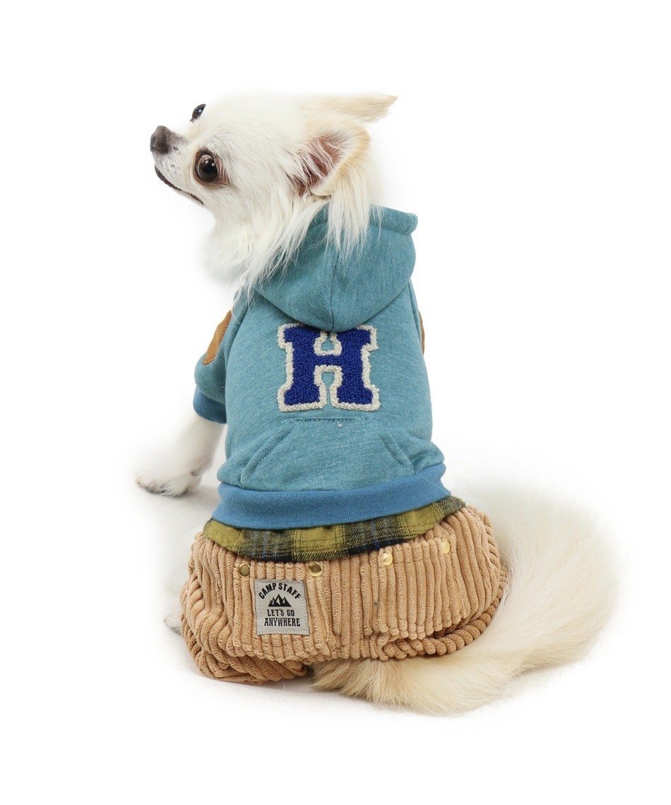 【PET PARADISE】 寵物衣服-全身衣 字母H 藍 3S