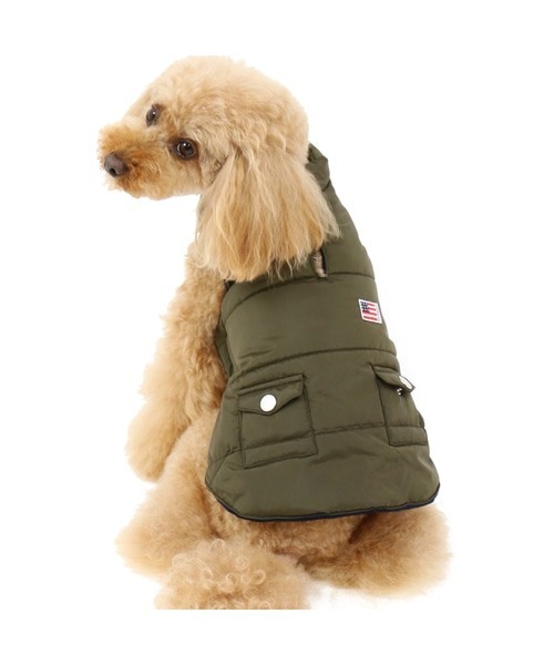 【PET PARADISE】 寵物衣服-羽絨背心 軍綠 SM