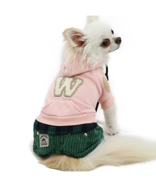 【PET PARADISE】 寵物衣服-全身衣 字母W 粉 DS、SS