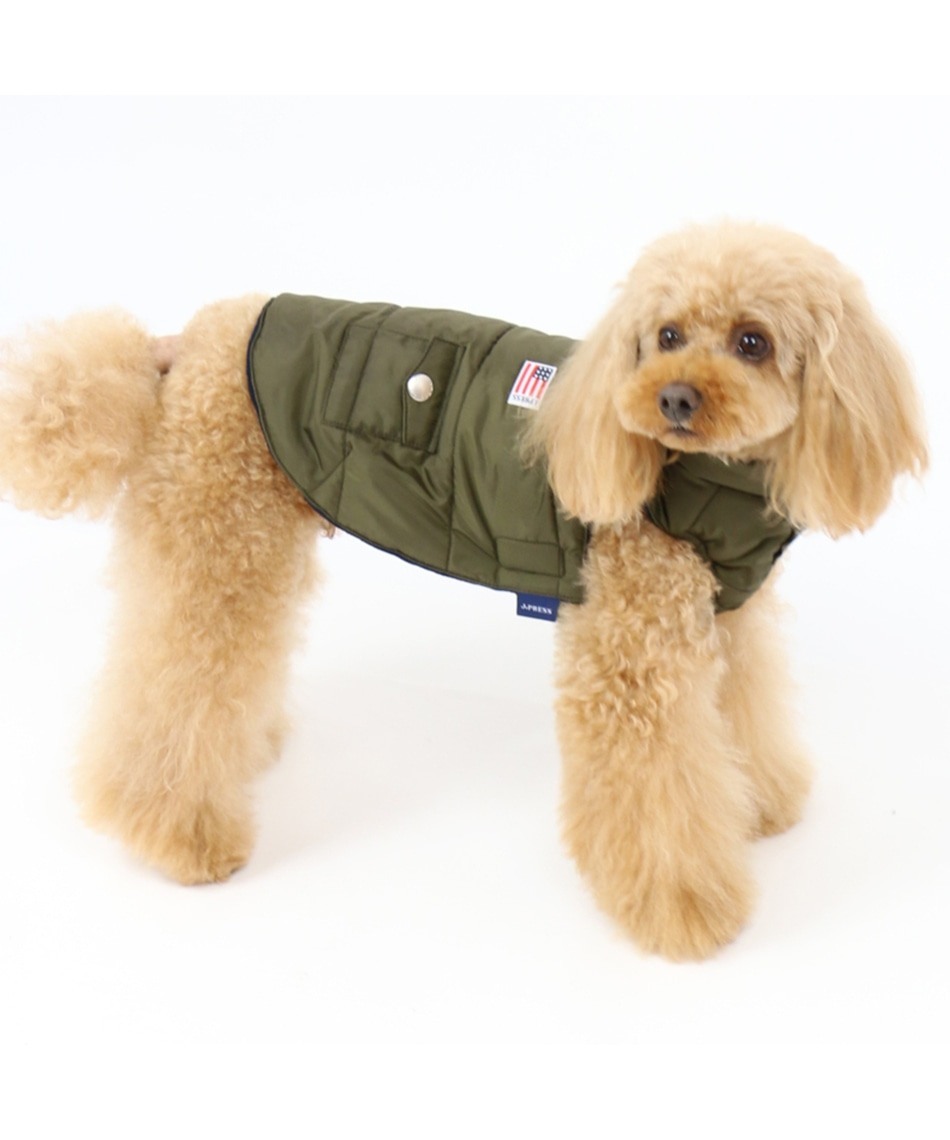 【PET PARADISE】 寵物衣服-羽絨背心 軍綠 DS