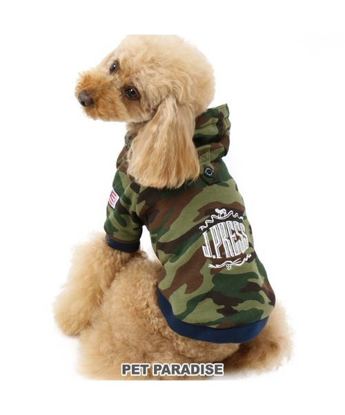 【PET PARADISE】 寵物衣服-連帽迷彩綠 DSS
