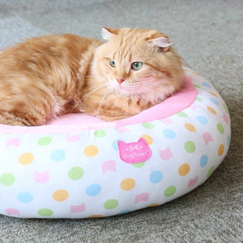 【PET PARADISE】 寵物用品-床 圓形 滿版點點