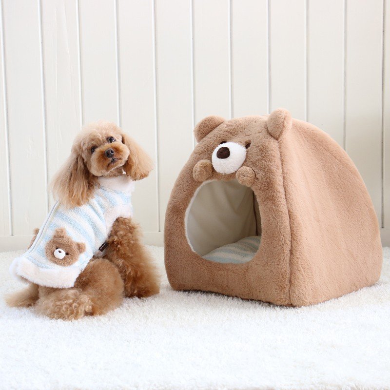 【PET PARADISE】 寵物用品-屋床 小熊 M(遠紅外線)