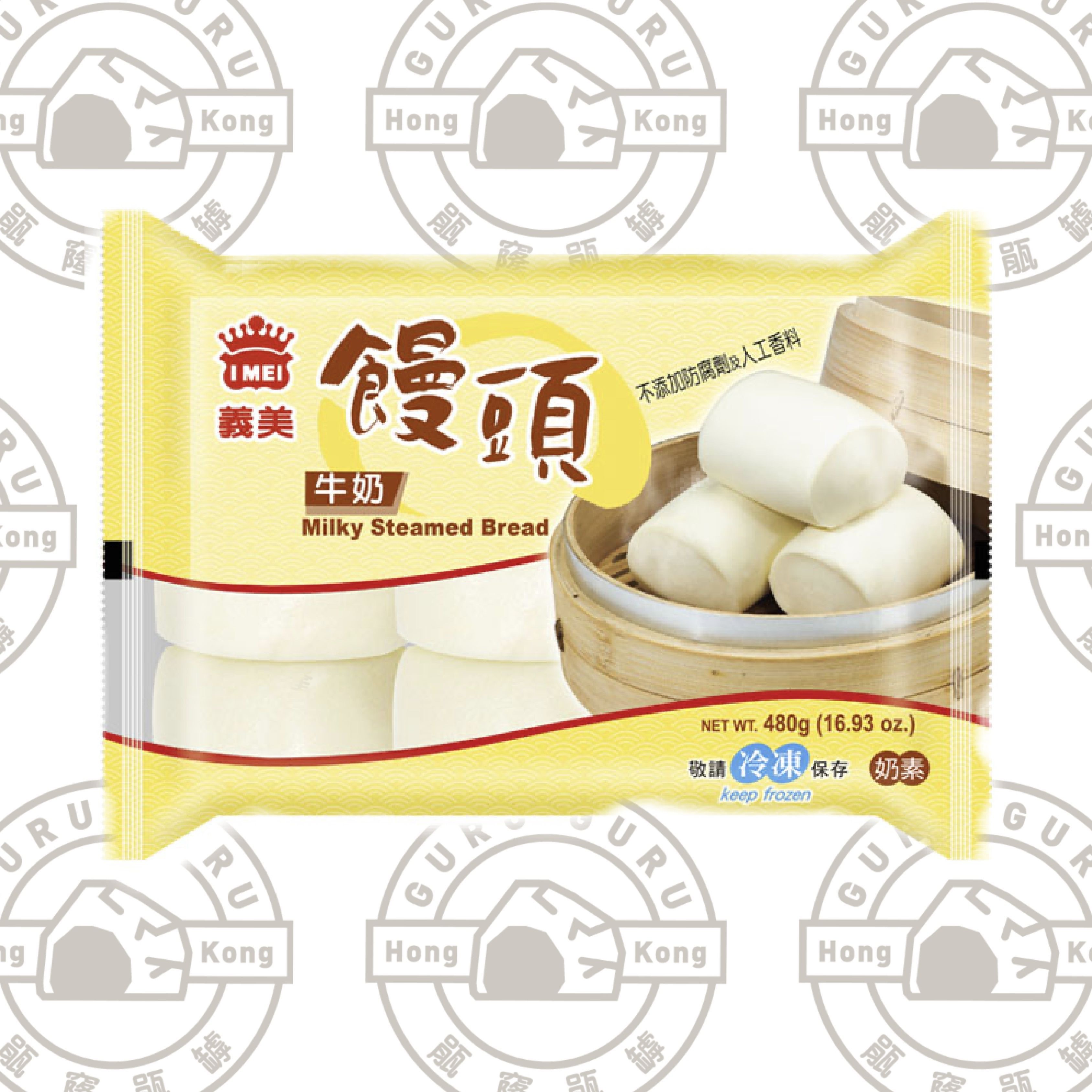 台灣義美牛奶饅頭 6顆 (急凍-18度）黃