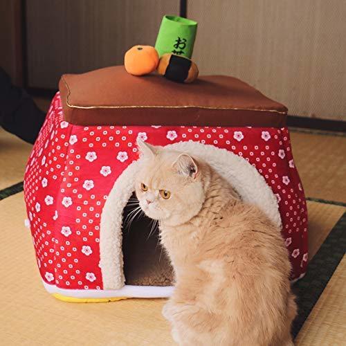 【PET PARADISE】 寵物用品-屋床 暖桌 紅 L