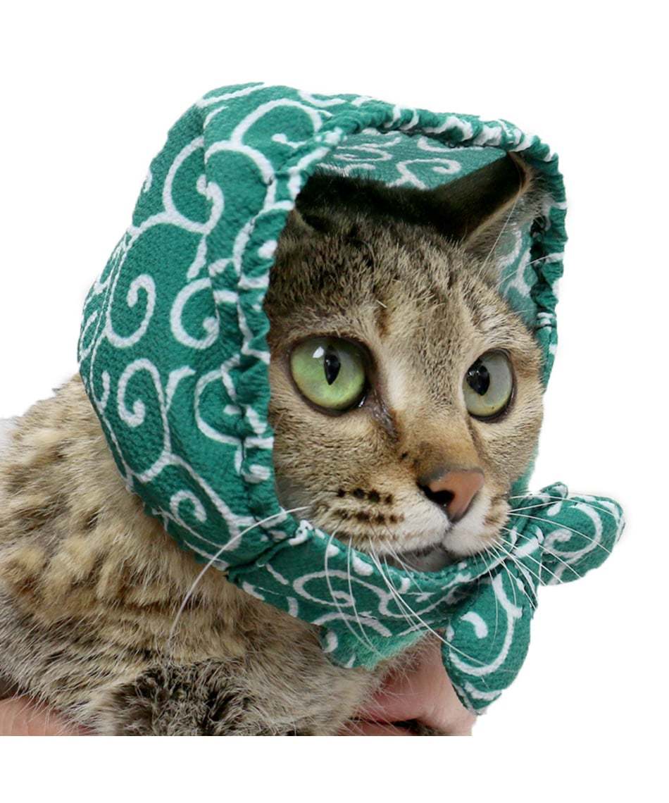 【PET PARADISE】 寵物用品-頭巾 和風 緑