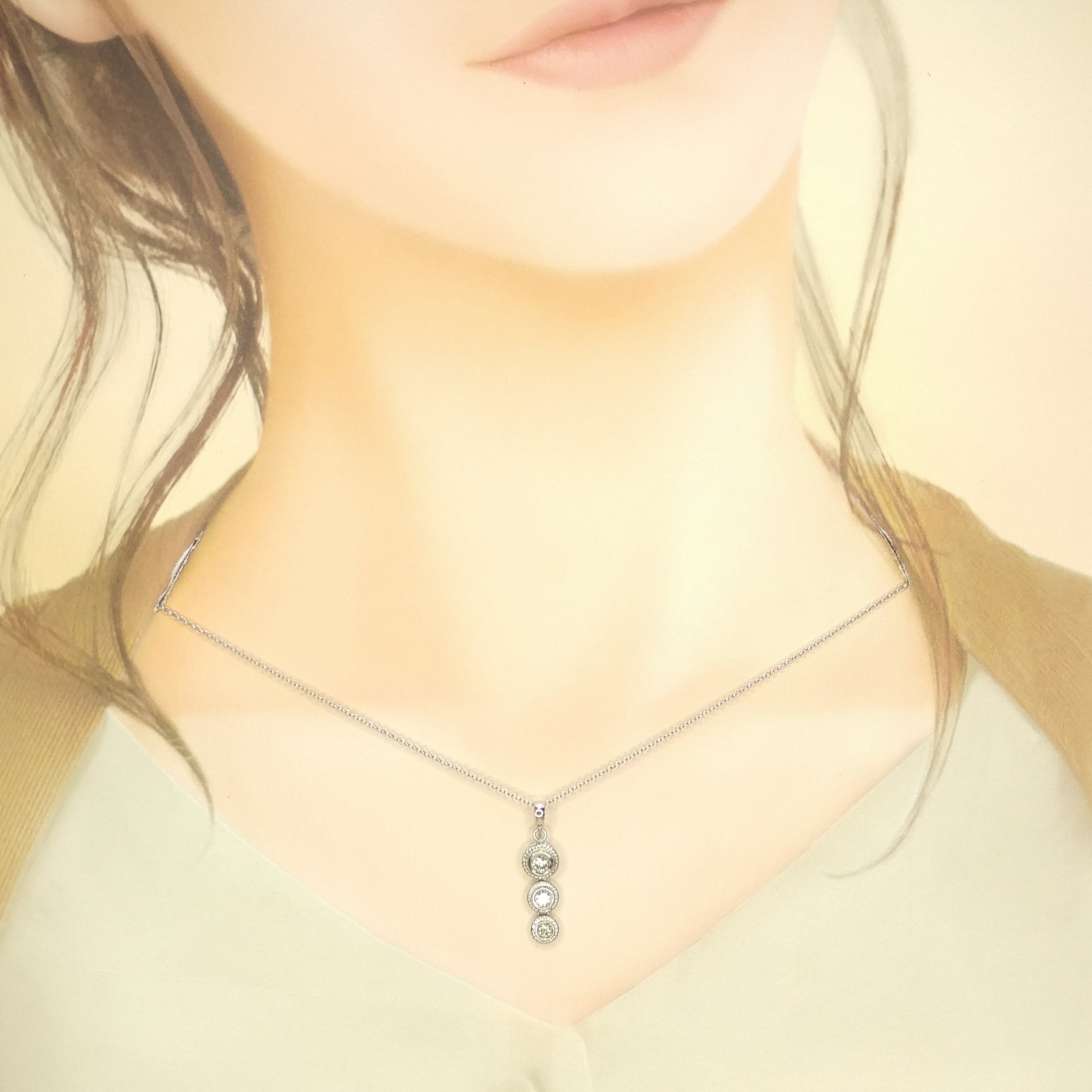 18K White Gold 0.38ct Diamond Pendant