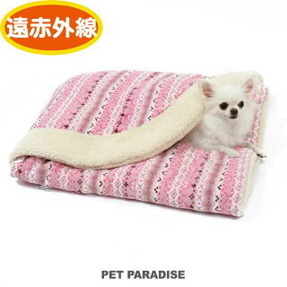 【PET PARADISE】寵物用品-睡袋蓋毯 2way 民族風 粉 S