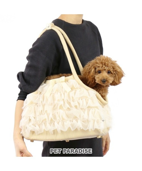 【PET PARADISE】 寵物用品-外出提包 荷葉邊蝴蝶結