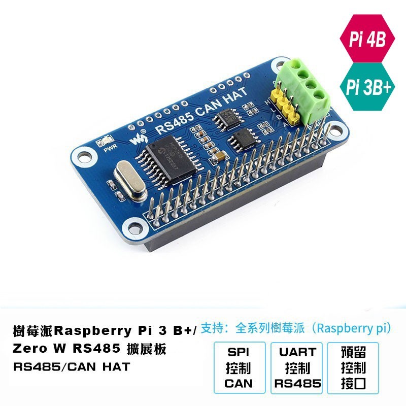 樹莓派Raspberry Pi 4B / 3 B+ / Zero W RS485 擴展板