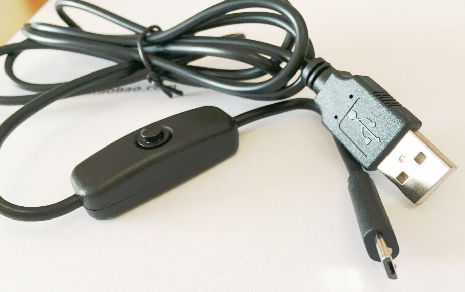 樹莓派 1.5m Micro USB 按鈕開關電源線