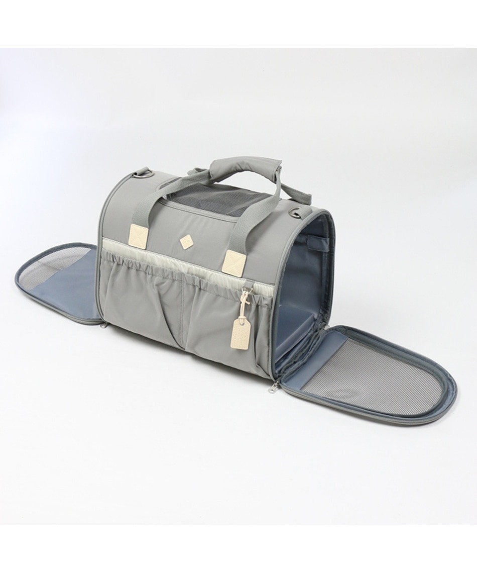 【PET PARADISE】 寵物用品-外出包 2way 可折疊 灰