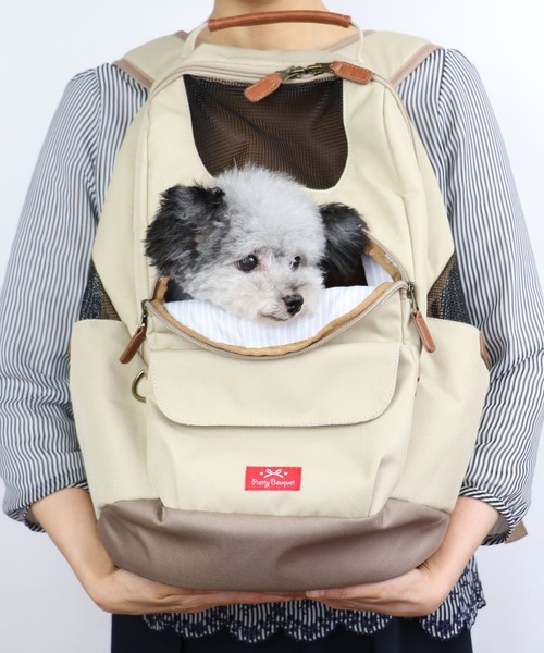 【PET PARADISE】 寵物用品- 外出背包 米