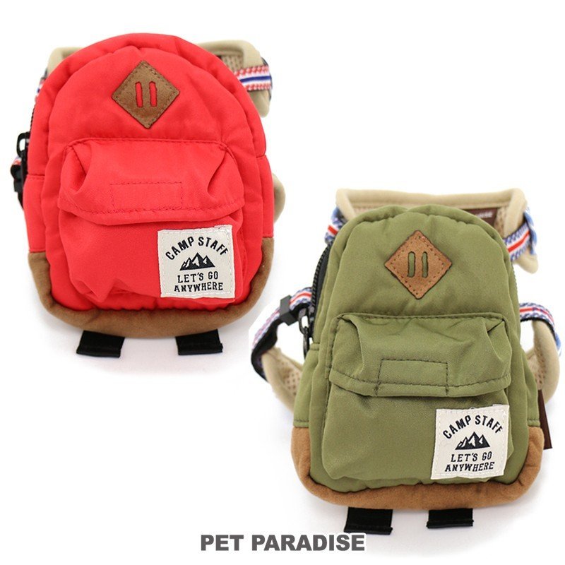 【PET PARADISE】寵物胸背帶-附豬鼻包包 紅SS 、3S、綠SS、綠s