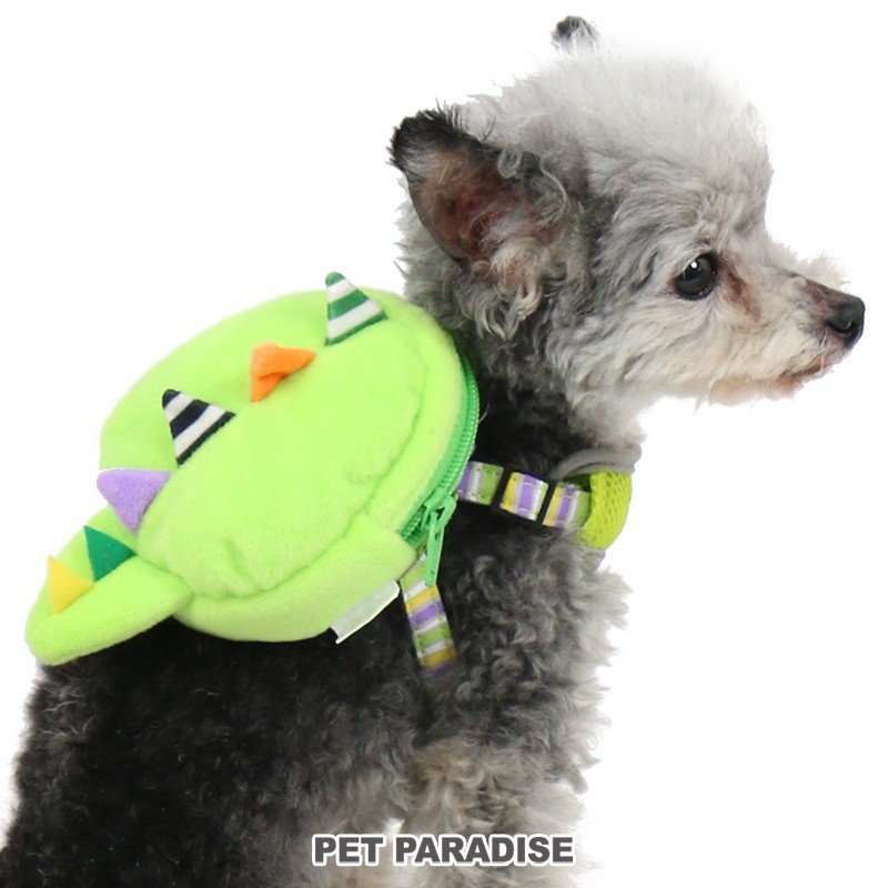 【PET PARADISE】 寵物胸背帶-附恐龍包包 3S、SS