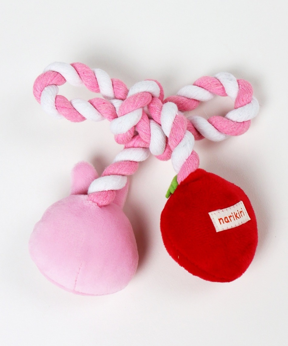 【PET PARADISE】 寵物玩具-咬繩 草莓和小兔