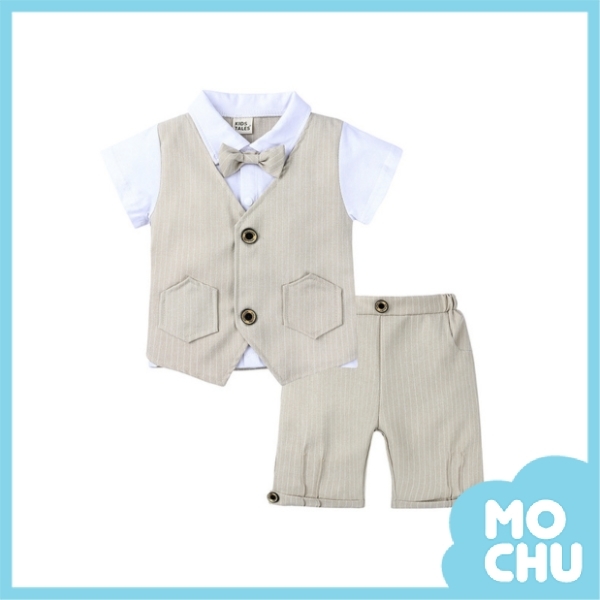 直條紋假兩件套裝(五色)