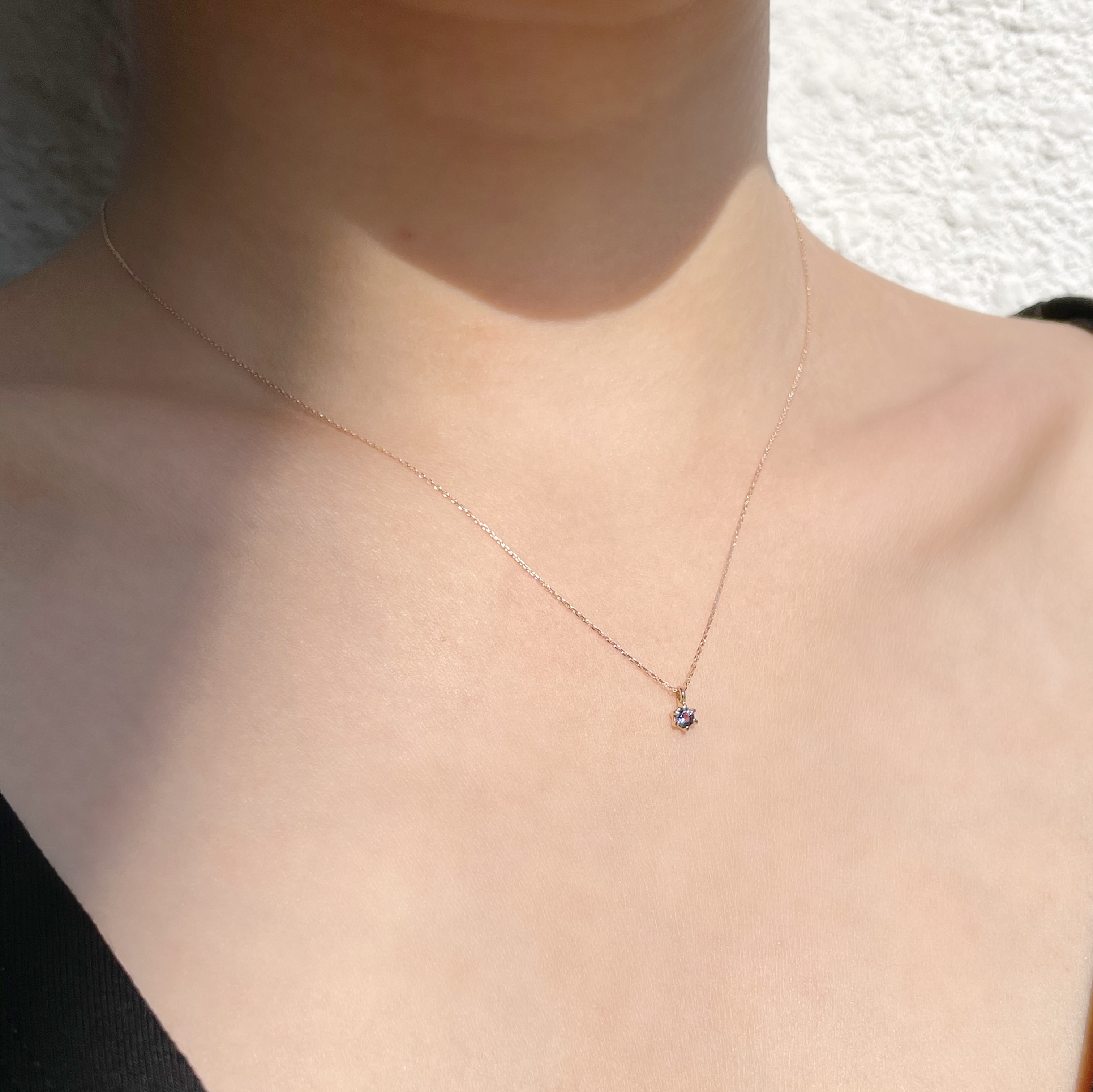 14K mini六爪堇青項鍊