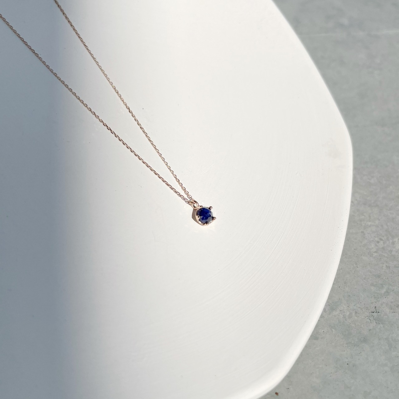 14K小皇冠藍寶石項鍊