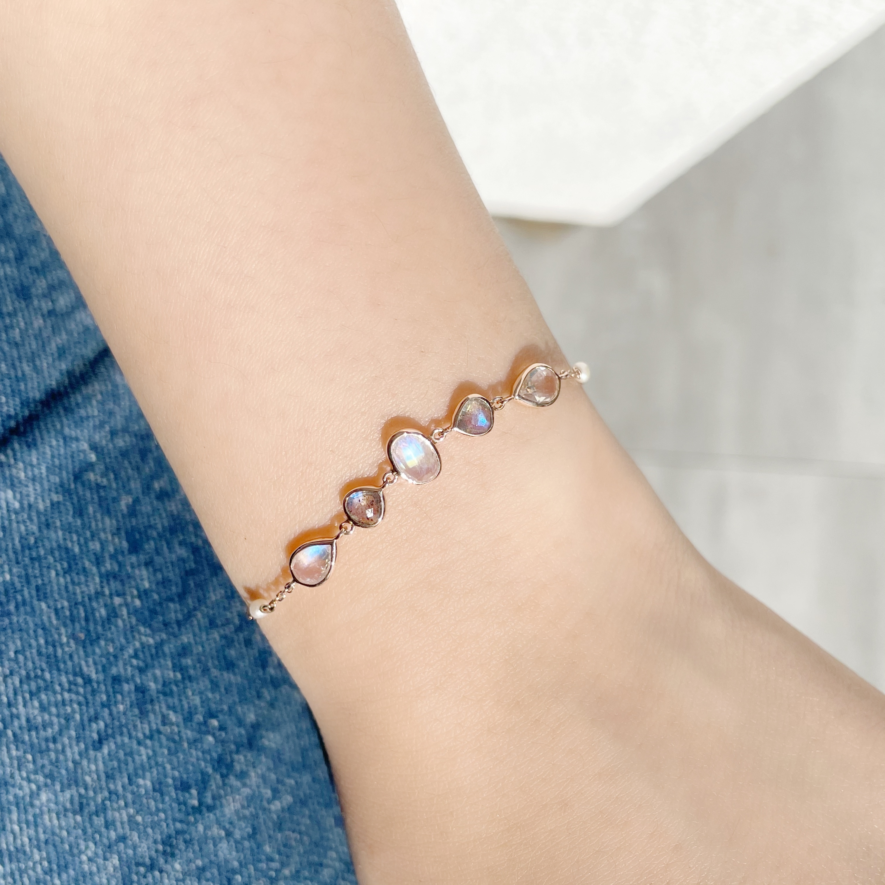 14K Alice月光珍珠手鍊