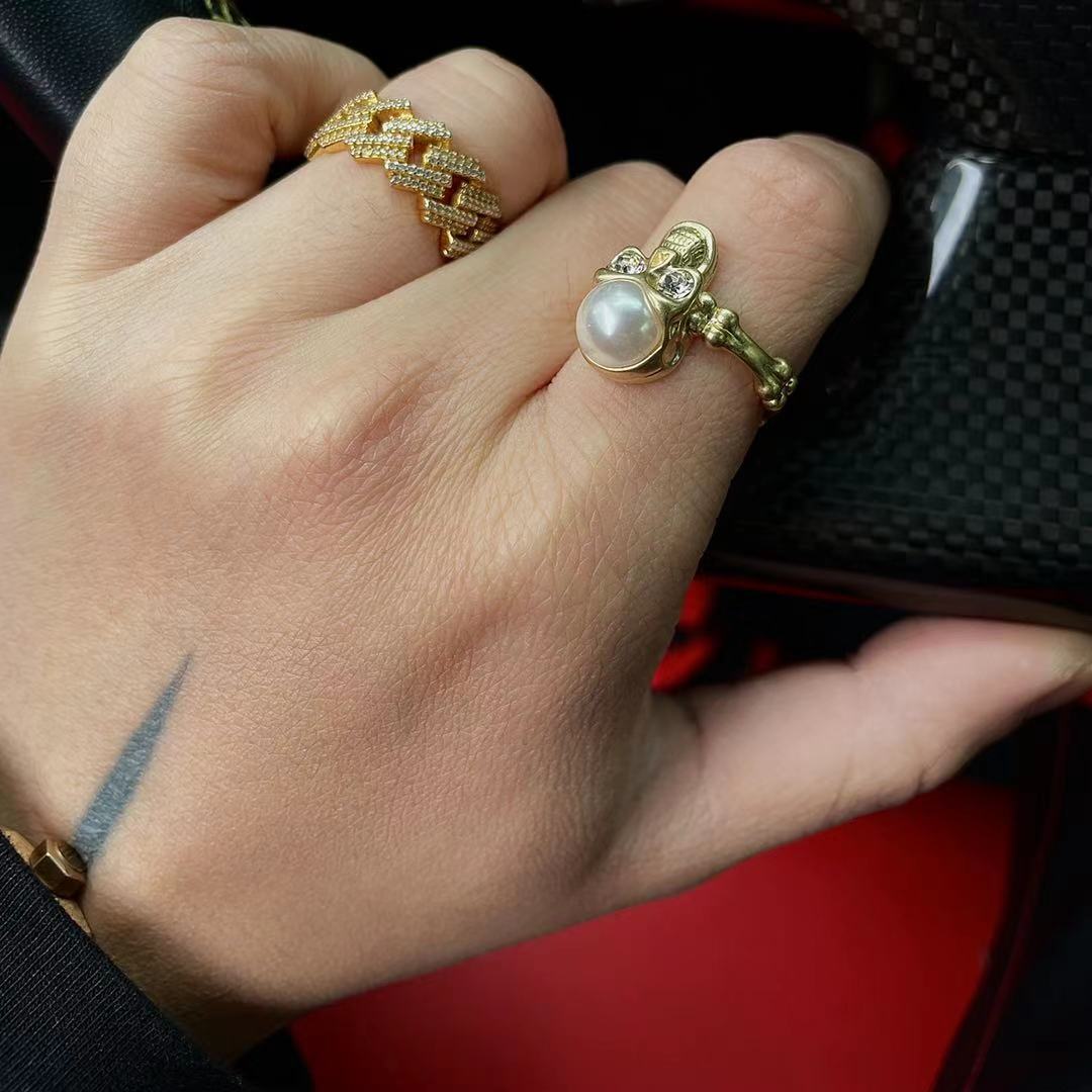 SALUTE x *EVAE+ 珍珠 骷髏 鑽石 戒指