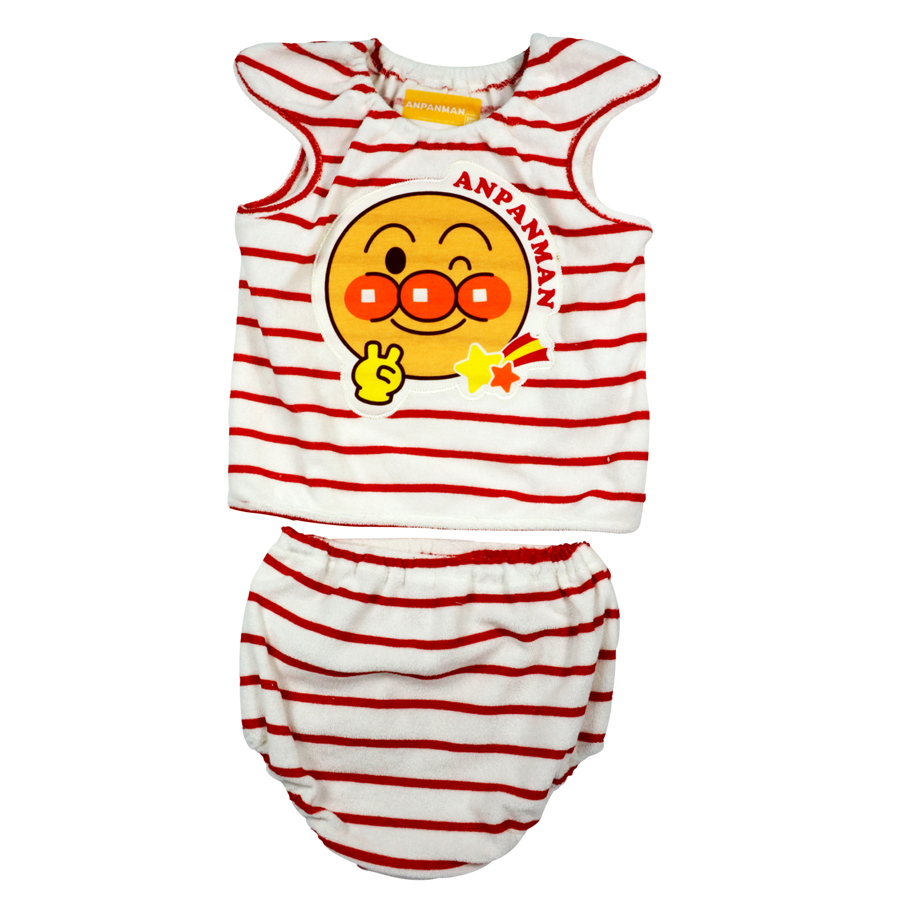 麵包超人 兩件式寶寶衣 - 紅(70cm)