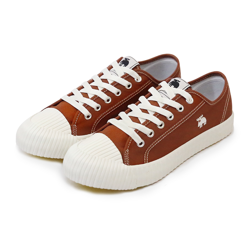 【惜福商品$899】moz瑞典【男女款】駝鹿綁帶式帆布餅乾鞋-泰奶