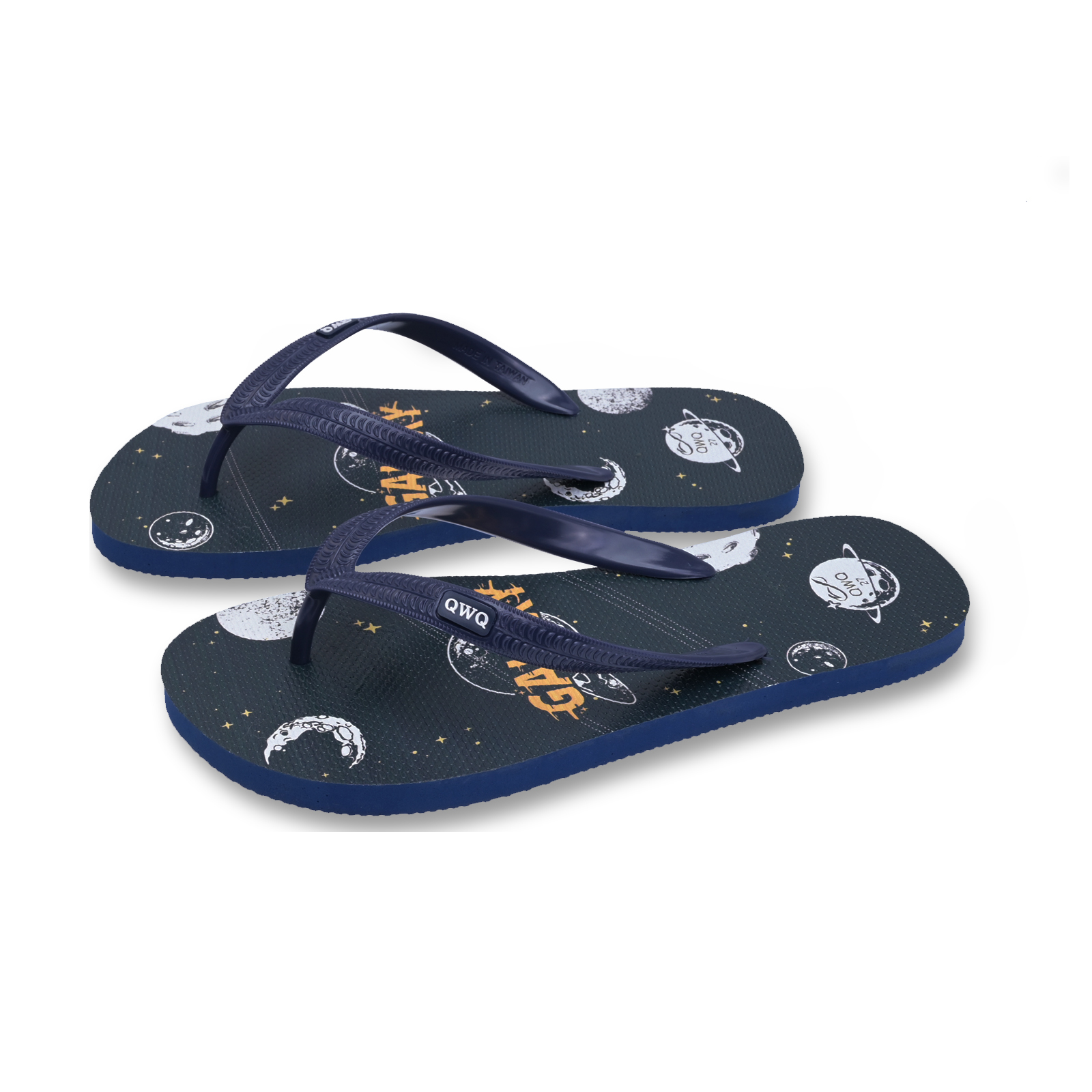 galaxy 深藍色 插圖男款夾腳拖鞋 外太空款 Joyful 就苡系列