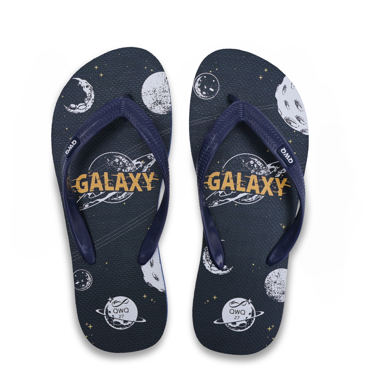 galaxy 深藍色 插圖男款夾腳拖鞋 外太空款 Joyful 就苡系列