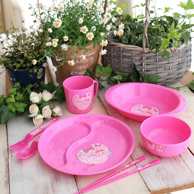 Usamomo 萌兔桃桃 餐具【蝴蝶結餐具系列】湯碗