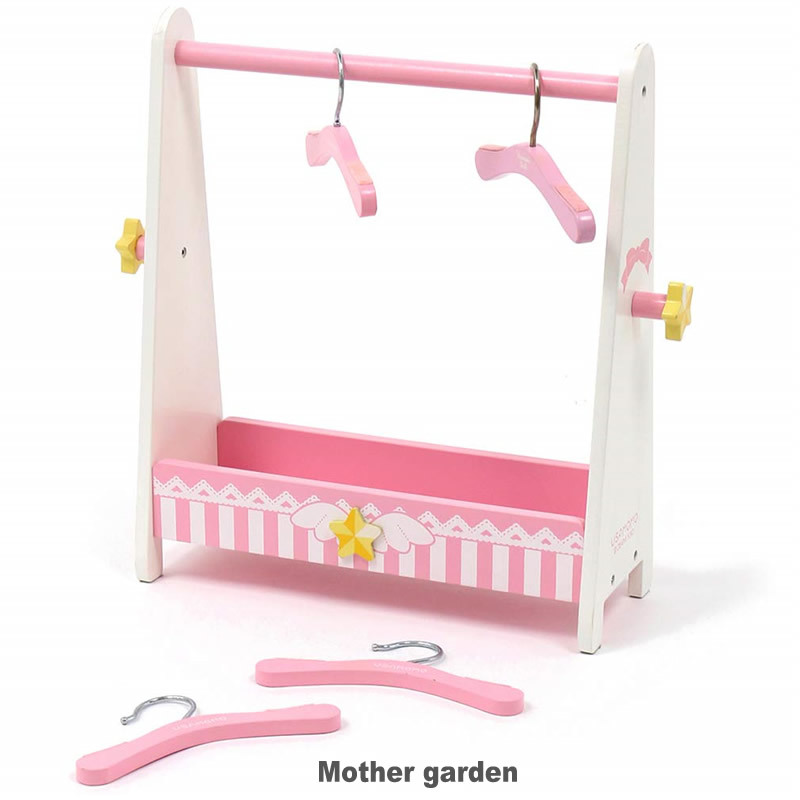 Usamomo 萌兔桃桃 木製家家酒玩具 掛衣架-閃亮星星