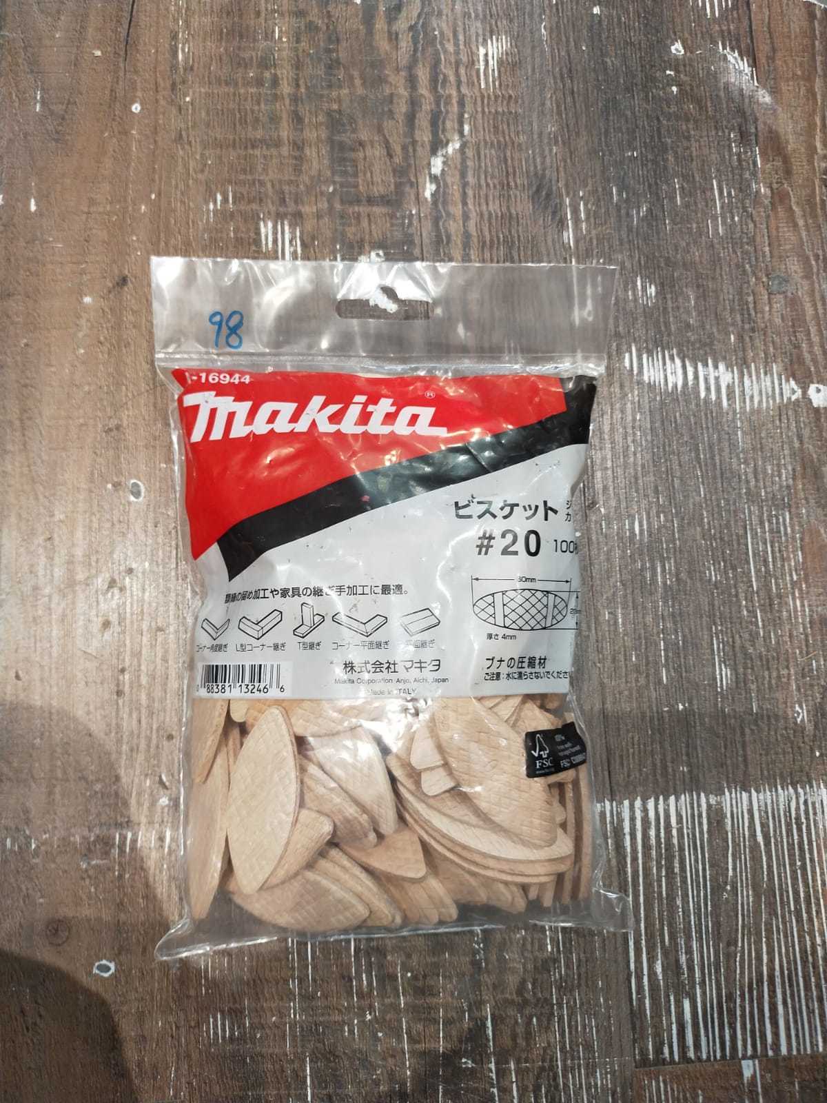 Makita牧田  木工接合鑲片#20（餅乾片100PCS)   A-16944