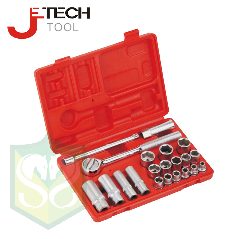 JETECH #SK3/8-21SP 3/8" 6-19MM 21PCS PLASTIC BOX SET