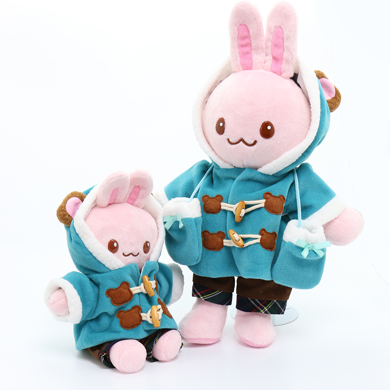 Usamomo 萌兔桃桃 絨毛娃娃更衣配件 外套 藍 43cm專用