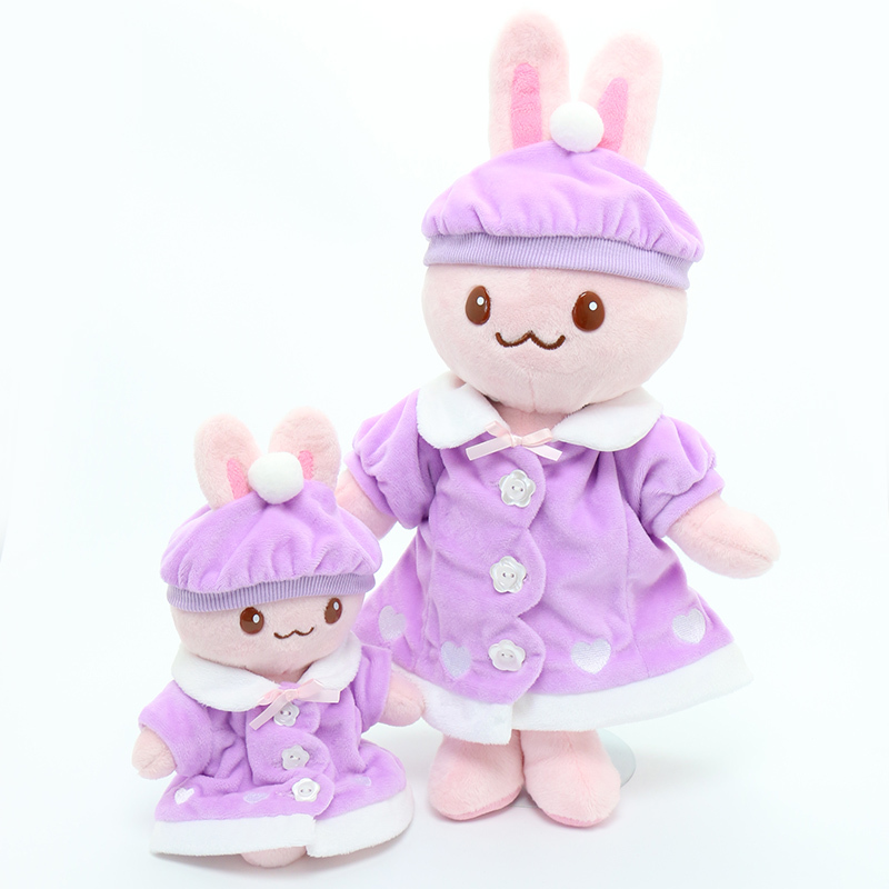 Usamomo 萌兔桃桃 絨毛娃娃更衣配件 衣帽組 紫 22cm專用