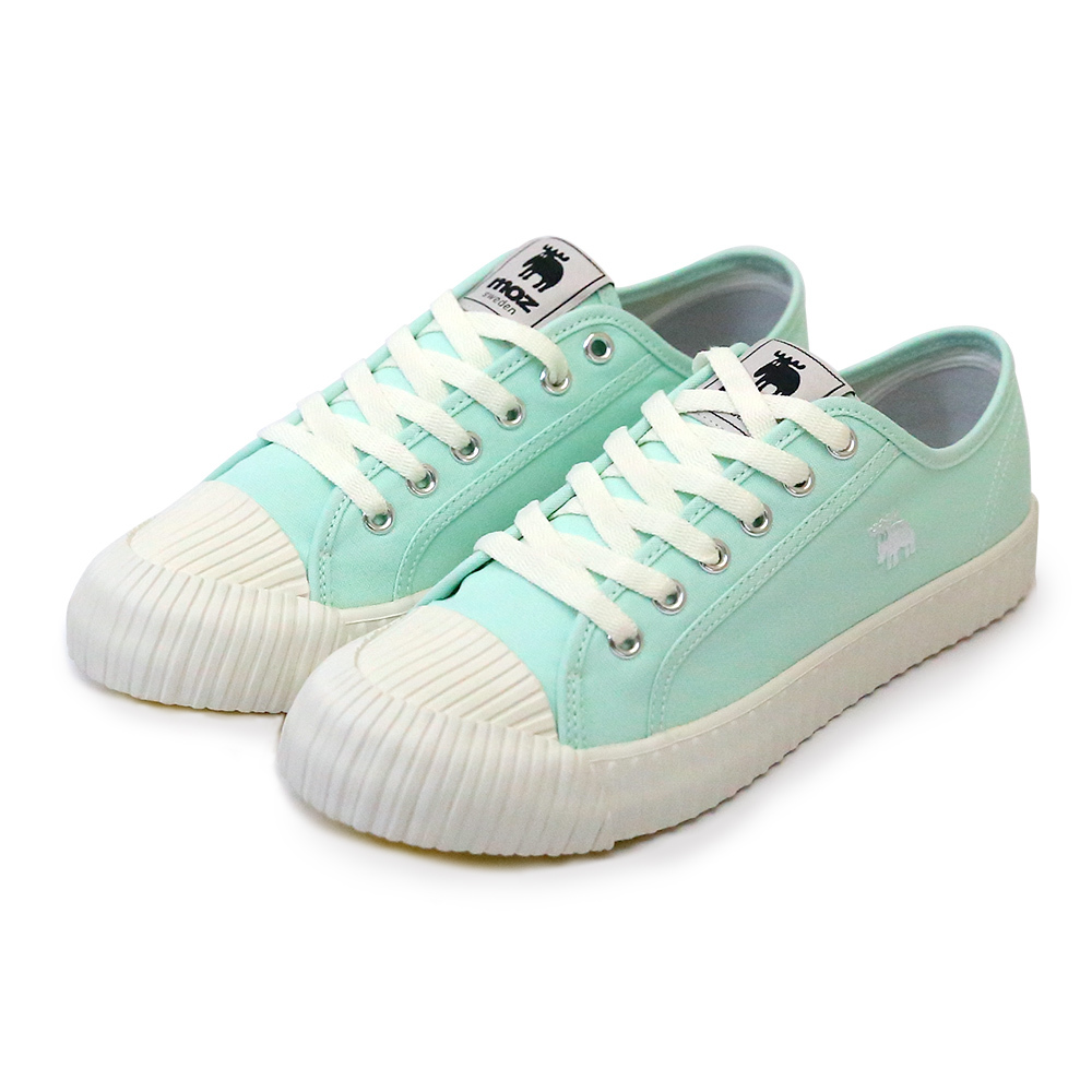 【惜福商品$899】moz瑞典 駝鹿綁帶式帆布餅乾鞋(淺綠)