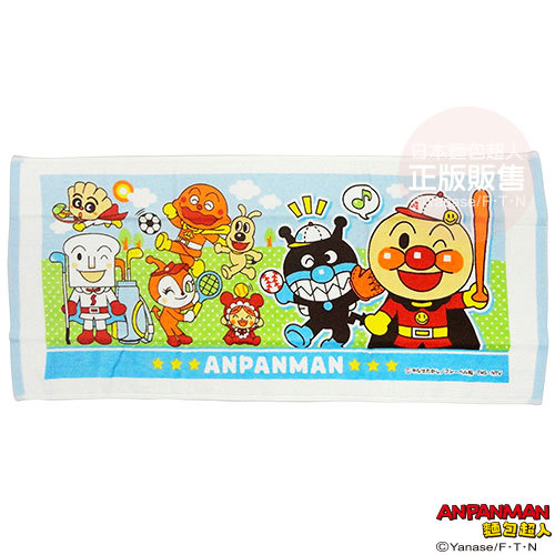 麵包超人洗臉毛巾(藍)